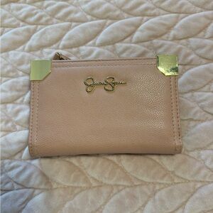 Judith Leiber Blush Card Holder with Gold Details